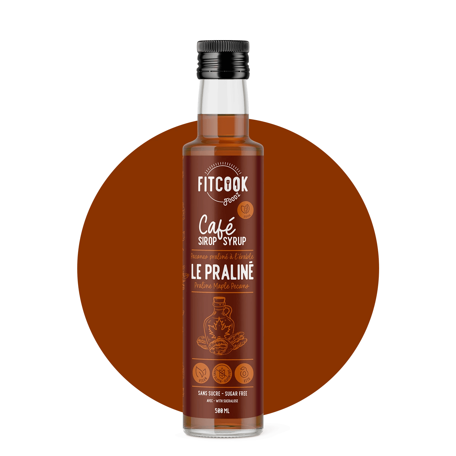 Le Praliné - Sirop Pacanes Pralinées à l'Érable Sans Sucre