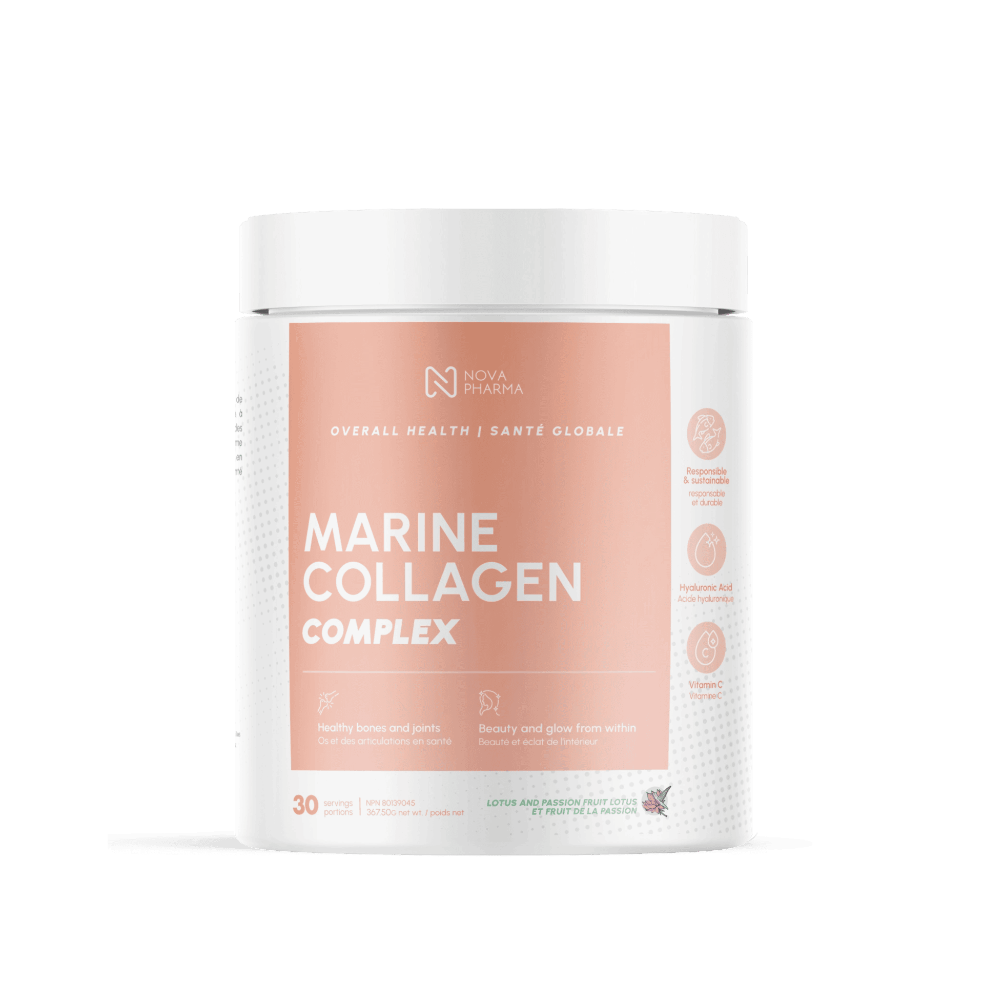 Collagène marin Complex avec Acide Hyaluronique, Vitamine C et Biotine - 30 portions – Image 5